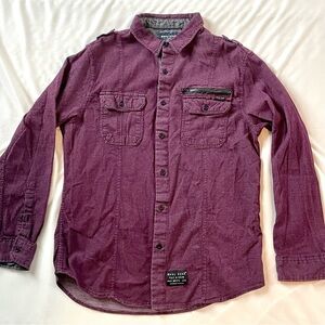 Marc‎ Ecko Men's Plum Button-Down Shirt